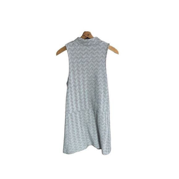 Free People Large (L) Grey and Black Chevron Dress Sleeveless Mock Turtleneck Po - Picture 2 of 5